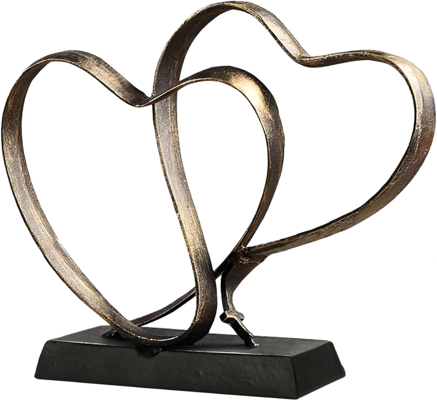 Double Heart Cross Sculpture Home Decor